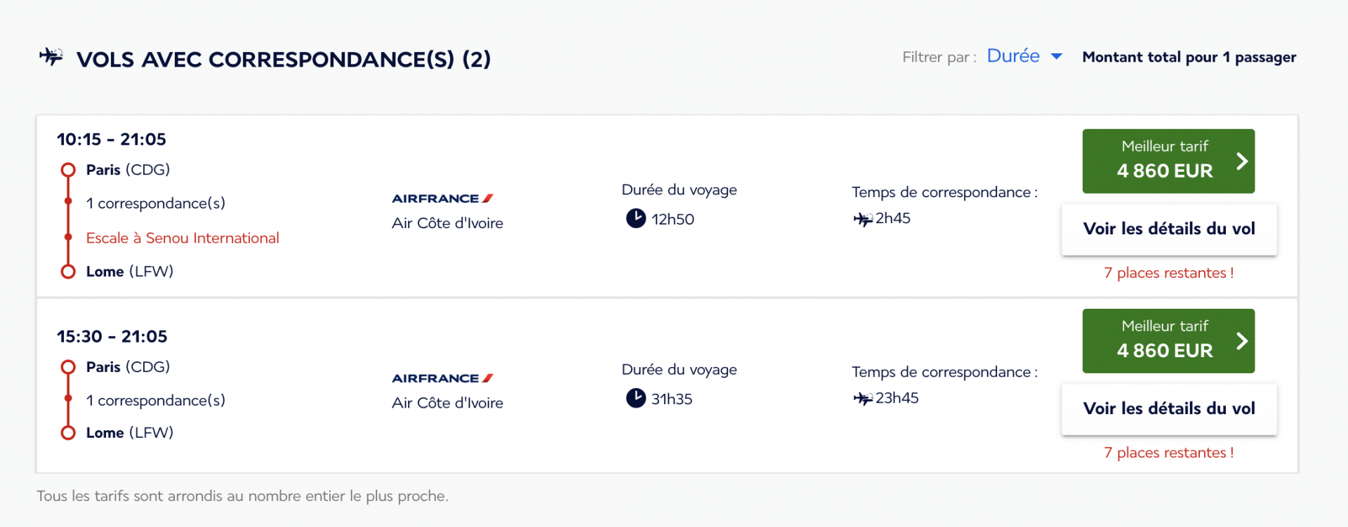 Billet Air France