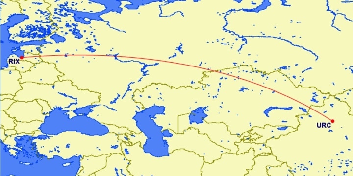 Map d'airBaltic