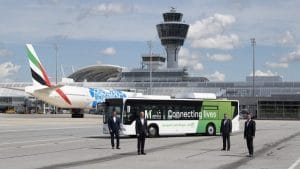 Autobus à l'aéroport de Munich