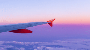 easyjet Sonnenuntergang Fenster