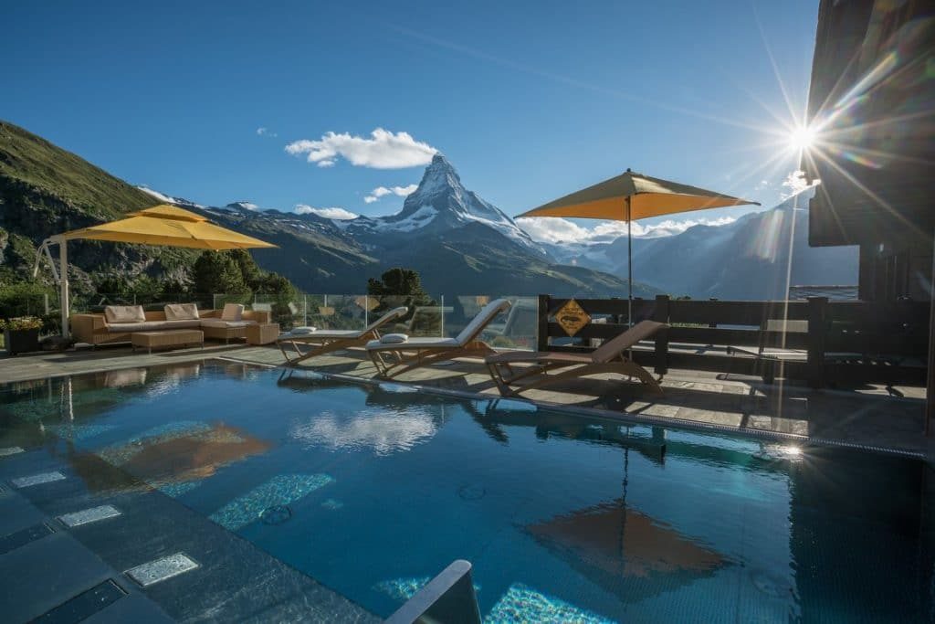 Hôtel Riffelalp Resort 2222m Zermatt Piscine