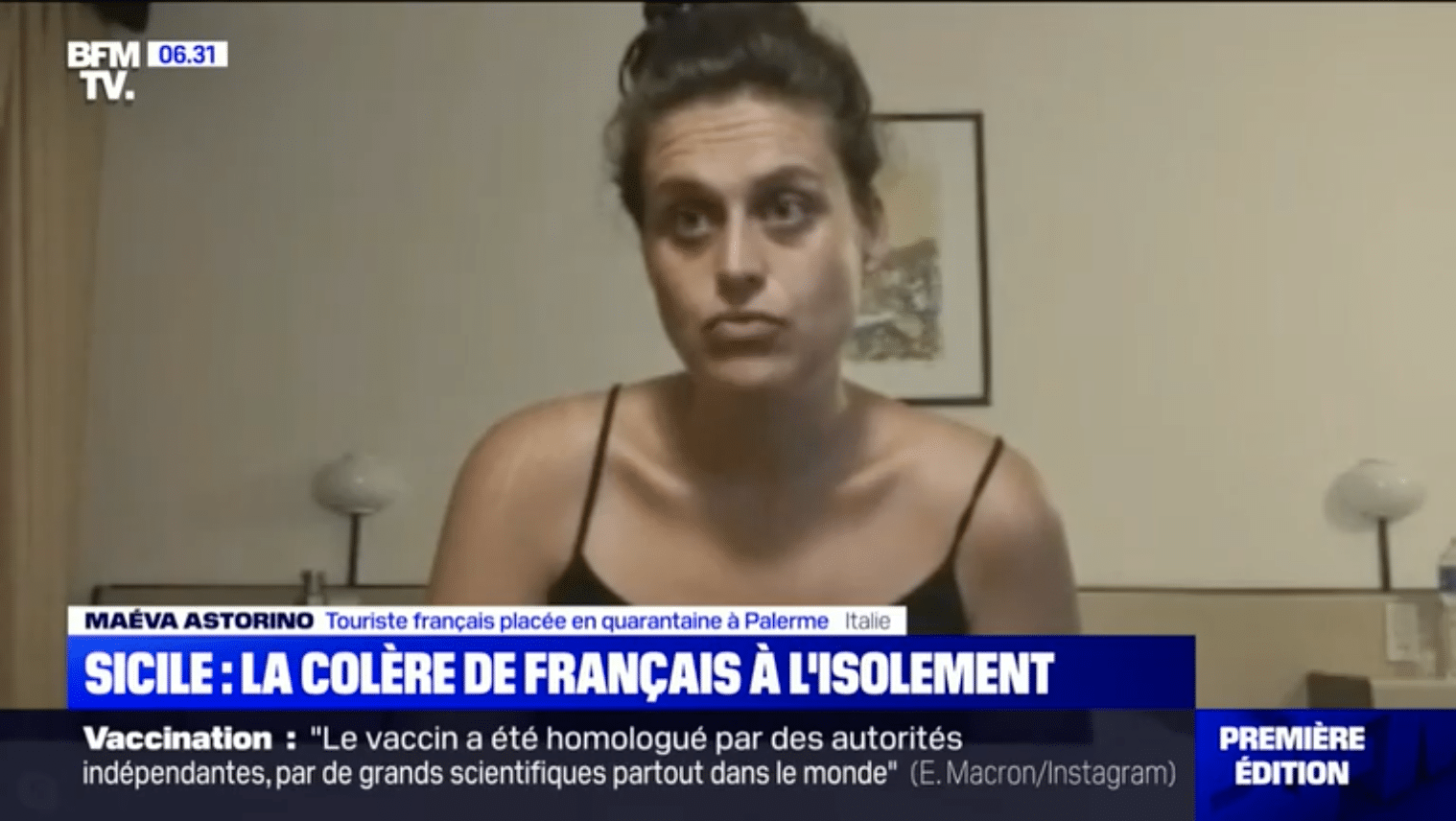 French Isolation Des Français déplorent les conditions d'isolement dans un hôtel de Sicile