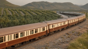 Train traversant l'Espagne