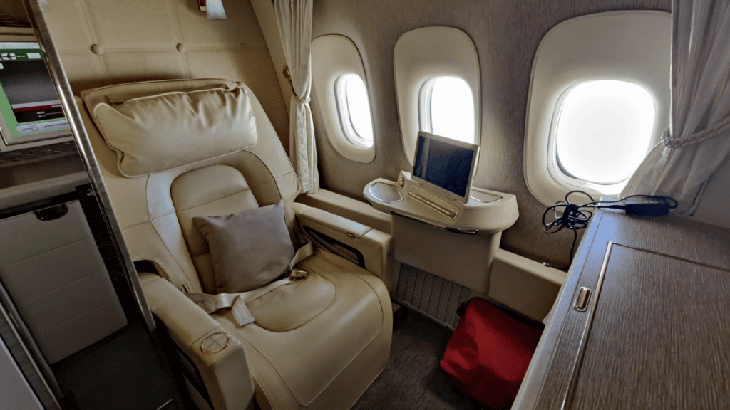 Première classe du Boeing 777 d'Emirates